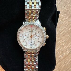 Michele Two Tone diamond Sydney chronography watch
